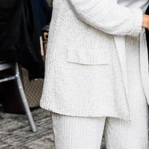 ASOS beaded blazer and cropped pants suit set